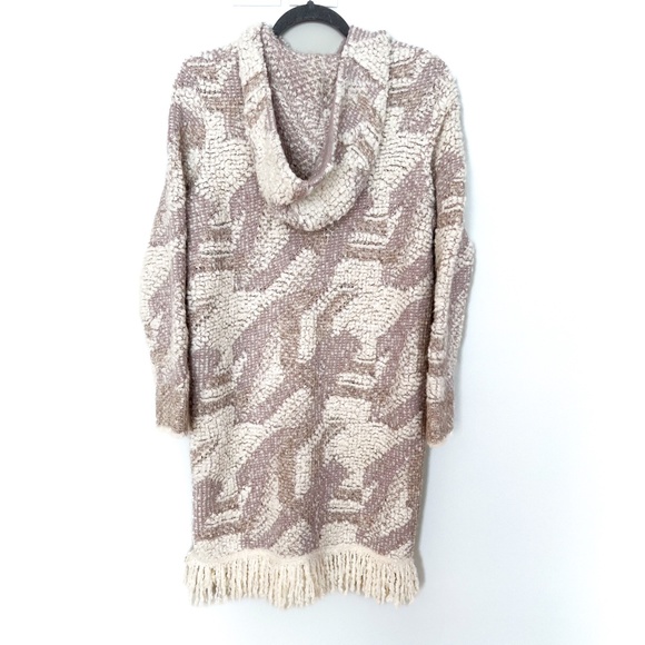 $870 NWT | Marc Cain | N2 Long Cardigan Hooded Knit Fringe Zip Up Wool Alpaca 6 - Picture 17 of 17